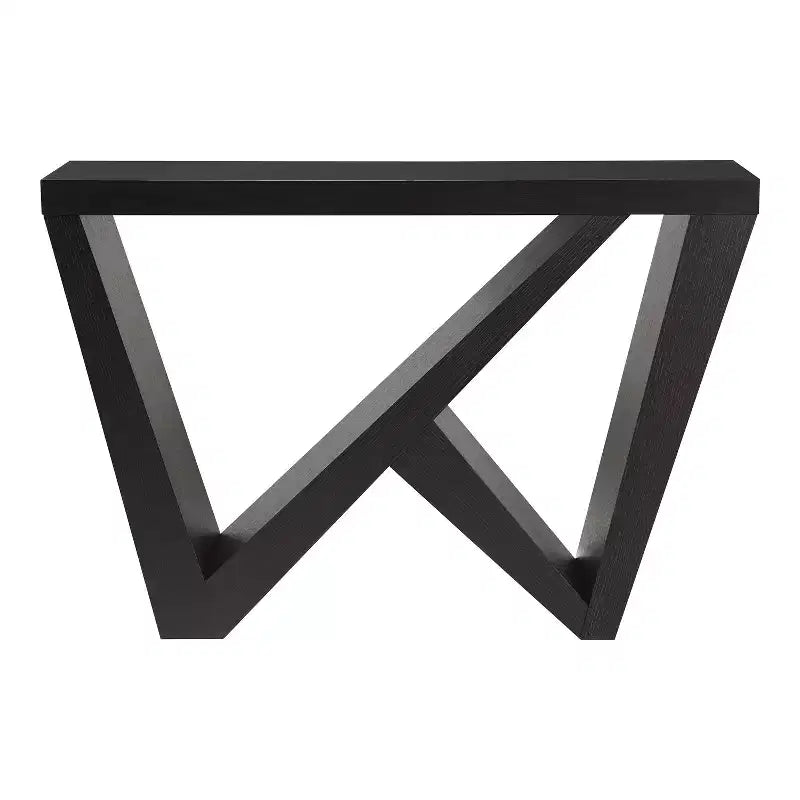 Modern Rectangular Console Table with Geometric Design, 48"