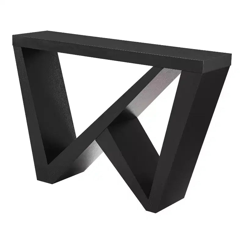 Modern Rectangular Console Table with Geometric Design, 48"