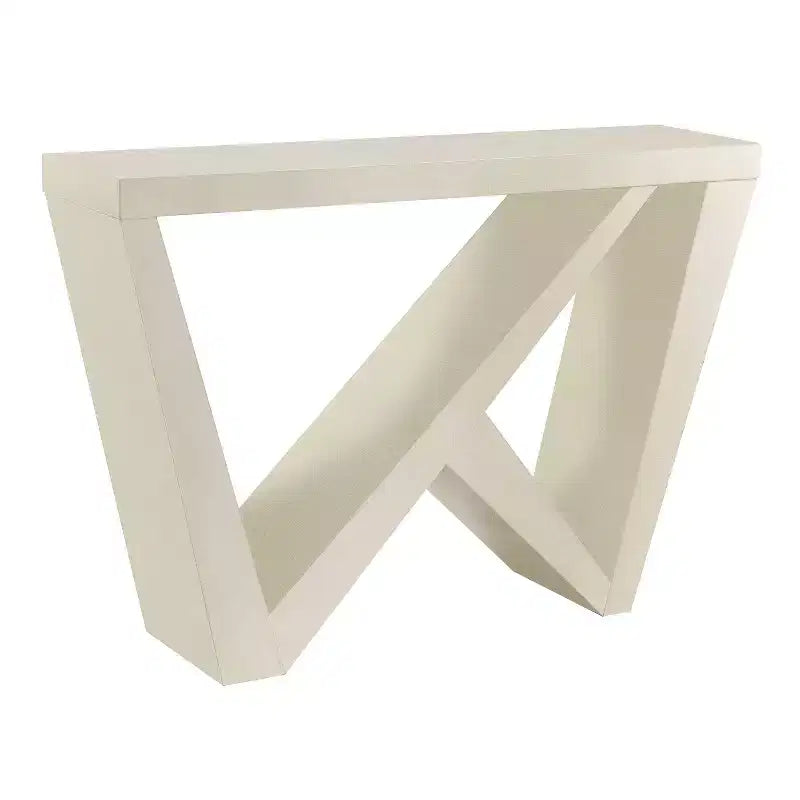Modern Rectangular Console Table with Geometric Design, 48"
