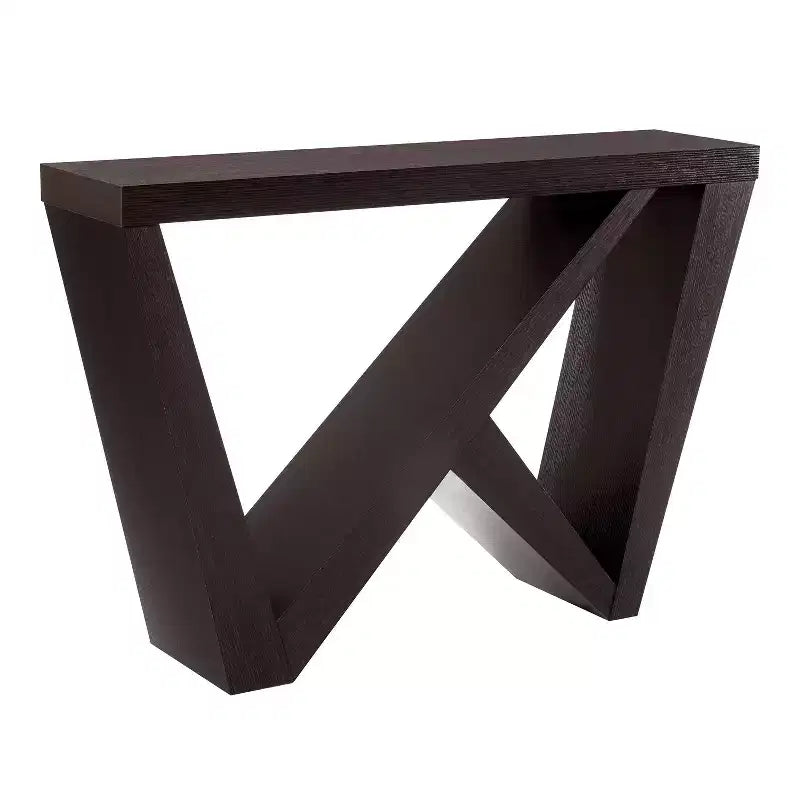 Modern Rectangular Console Table with Geometric Design, 48"
