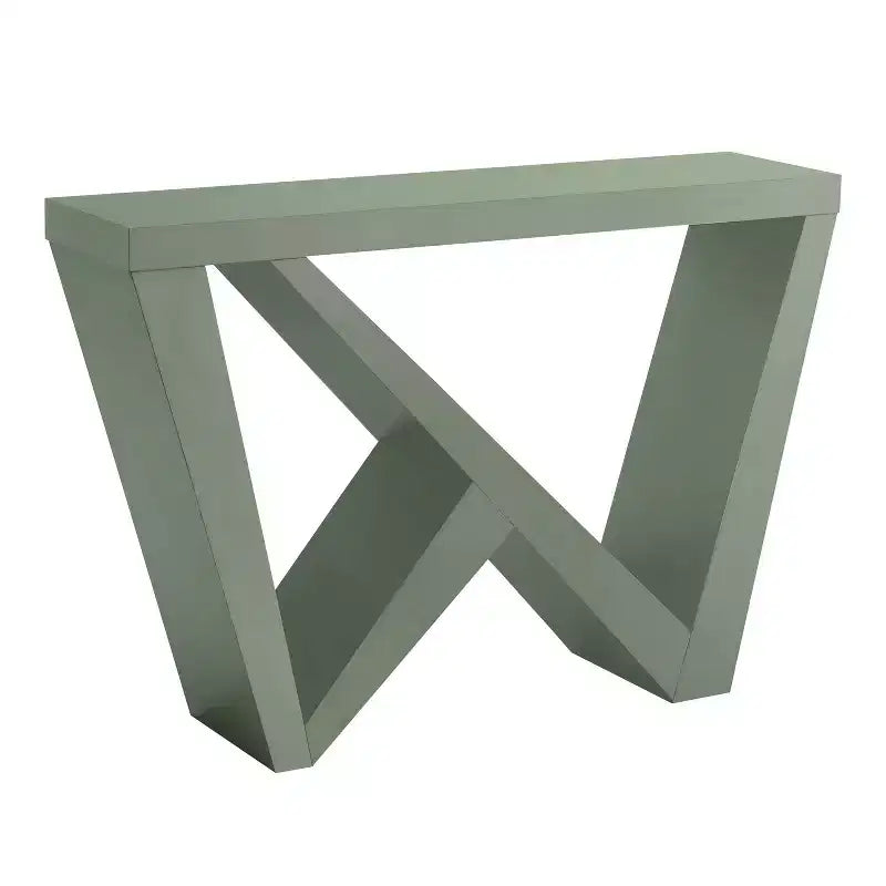 Modern Rectangular Console Table with Geometric Design, 48"