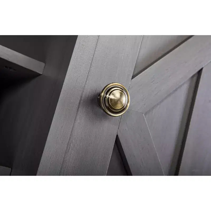 47" Wood Bar Cabinet with Brushed Nickel Knobs